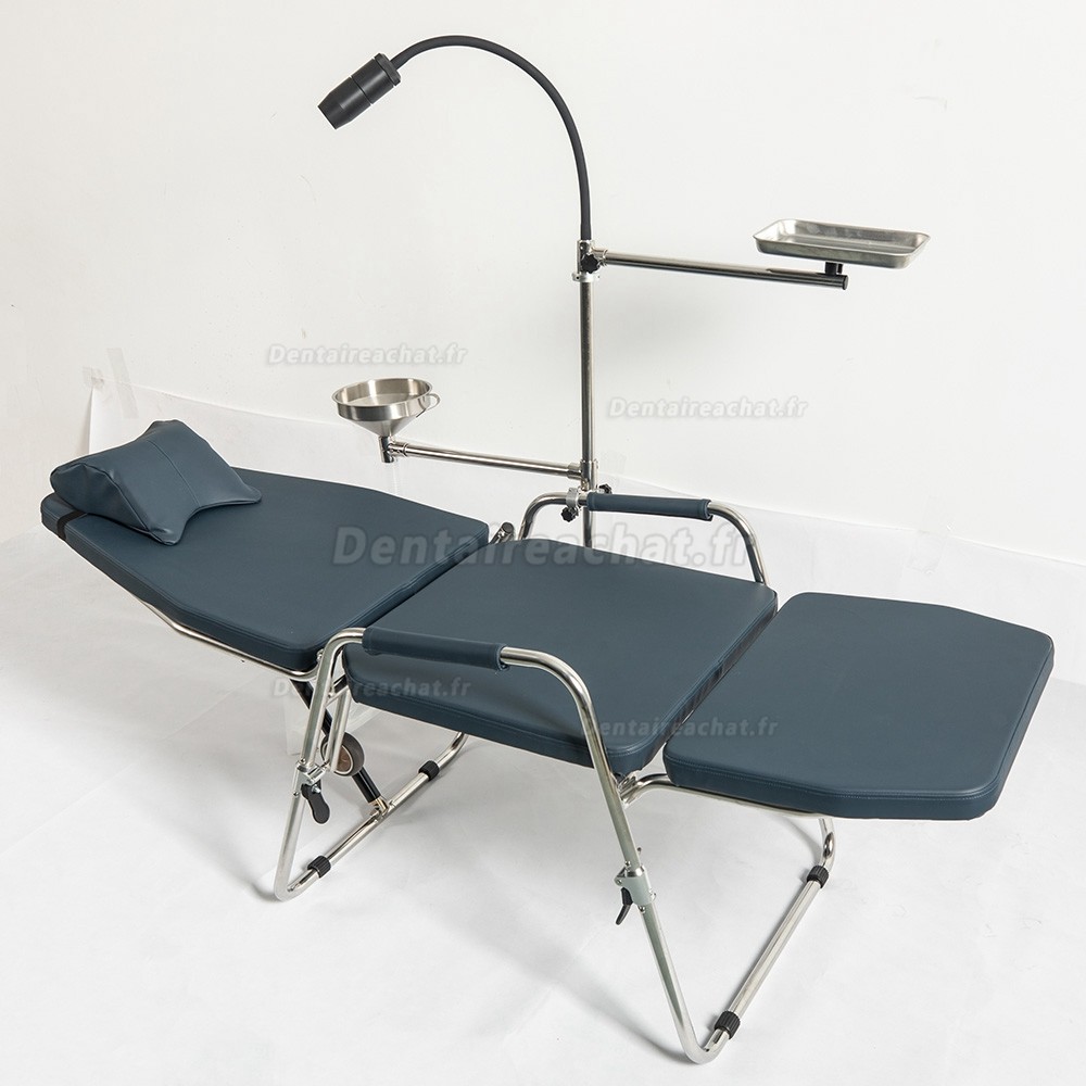 Greeloy GU-P101 Fauteuil dentaire portable + Greeloy GU-P102 Lampe opératoire pliante dentaire + Greeloy GU-P103 tabourets pliants pour dentiste